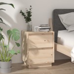vidaXL Noptiere, 2 buc., 40x35x50 cm, lemn masiv de pin vidaXL Noptiere, 2 buc., 40x35x50 cm, lemn masiv de pin