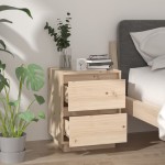vidaXL Noptiere, 2 buc., 40x35x50 cm, lemn masiv de pin vidaXL Noptiere, 2 buc., 40x35x50 cm, lemn masiv de pin
