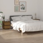 vidaXL Noptiere, 2 buc, maro miere, 40x35x50 cm, lemn masiv de pin
