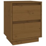 vidaXL Noptiere, 2 buc, maro miere, 40x35x50 cm, lemn masiv de pin
