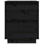 vidaXL Noptiere, 2 buc., negru, 40x35x50 cm, lemn masiv de pin vidaXL Noptiere, 2 buc., negru, 40x35x50 cm, lemn masiv de pin
