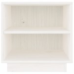 vidaXL Noptiere, 2 buc., alb, 40x34x40 cm, lemn masiv de pin