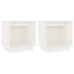 vidaXL Noptiere, alb, 2 buc., 40x30x40 cm, lemn masiv de pin vidaXL Noptiere, alb, 2 buc., 40x30x40 cm, lemn masiv de pin