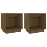 vidaXL Noptiere, 2 buc, maro miere, 40x30x40 cm, lemn masiv de pin