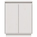 vidaXL Servantă albă 60x34x75 cm din lemn masiv de pin