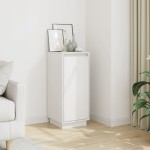 vidaXL Servantă, alb, 31,5x34x75 cm, lemn masiv de pin vidaXL Servantă, alb, 31,5x34x75 cm, lemn masiv de pin