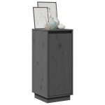 vidaXL Servante, 2 buc., gri, 31,5x34x75 cm, lemn masiv de pin