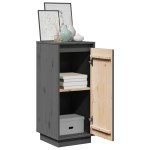 vidaXL Servante, 2 buc., gri, 31,5x34x75 cm, lemn masiv de pin