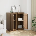 vidaXL Servante, 2 buc., maro miere, 31,5x34x75 cm, lemn masiv de pin