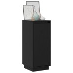 vidaXL Servante, 2 buc., negru, 31,5x34x75 cm, lemn masiv de pin vidaXL Servante, 2 buc., negru, 31,5x34x75 cm, lemn masiv de pin