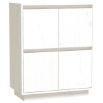 vidaXL Servantă albă 60x34x75 cm din lemn masiv de pin vidaXL Servantă albă 60x34x75 cm din lemn masiv de pin