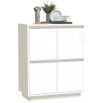 vidaXL Servantă albă 60x34x75 cm din lemn masiv de pin vidaXL Servantă albă 60x34x75 cm din lemn masiv de pin