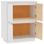 vidaXL Servantă albă 60x34x75 cm din lemn masiv de pin vidaXL Servantă albă 60x34x75 cm din lemn masiv de pin