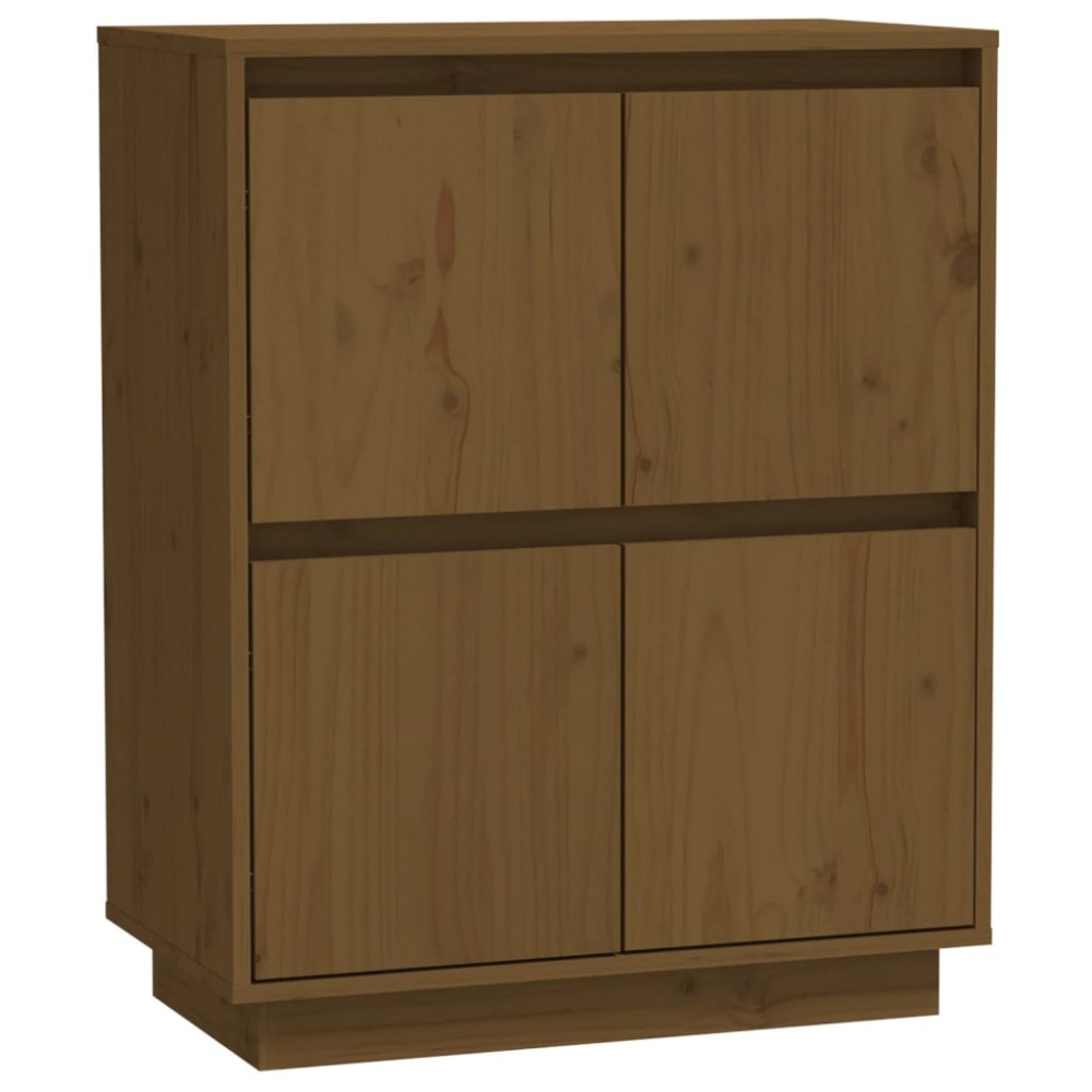 vidaXL Dulap, maro miere, 60x34x75 cm, lemn masiv de pin