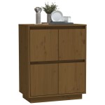 vidaXL Dulap, maro miere, 60x34x75 cm, lemn masiv de pin