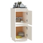 vidaXL Servantă, alb, 31,5x34x75 cm, lemn masiv de pin vidaXL Servantă, alb, 31,5x34x75 cm, lemn masiv de pin