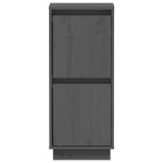 vidaXL Servante, 2 buc., gri, 31,5x34x75 cm, lemn masiv de pin