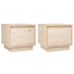 vidaXL Noptiere, 2 buc., 35x34x32 cm, lemn masiv de pin