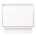 vidaXL Noptieră, alb, 35x34x32 cm, lemn masiv de pin