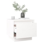 vidaXL Noptiere, 2 buc., alb, 35x34x32 cm, lemn masiv de pin