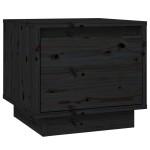 vidaXL Noptiere, 2 buc., negru, 35x34x32 cm, lemn masiv de pin vidaXL Noptiere, 2 buc., negru, 35x34x32 cm, lemn masiv de pin