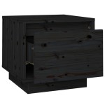 vidaXL Noptiere, 2 buc., negru, 35x34x32 cm, lemn masiv de pin vidaXL Noptiere, 2 buc., negru, 35x34x32 cm, lemn masiv de pin