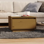 vidaXL Măsuță de cafea,maro miere,55x56x32 cm,lemn masiv de pin