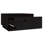 vidaXL Măsuță de cafea, negru, 55x56x32 cm, lemn masiv de pin