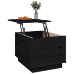 vidaXL Măsuță de cafea, negru, 40x50x35 cm, lemn masiv de pin vidaXL Măsuță de cafea, negru, 40x50x35 cm, lemn masiv de pin