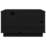 vidaXL Măsuță de cafea, negru, 60x50x35 cm, lemn masiv de pin
