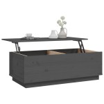 vidaXL Măsuță de cafea, gri, 100x50x35 cm, lemn masiv de pin vidaXL Măsuță de cafea, gri, 100x50x35 cm, lemn masiv de pin