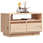 vidaXL Comodă TV, 60x35x37 cm, lemn masiv de pin