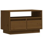 vidaXL Comodă TV, maro miere, 60x35x37 cm, lemn masiv de pin vidaXL Comodă TV, maro miere, 60x35x37 cm, lemn masiv de pin