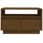 vidaXL Comodă TV, maro miere, 60x35x37 cm, lemn masiv de pin vidaXL Comodă TV, maro miere, 60x35x37 cm, lemn masiv de pin