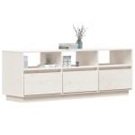 vidaXL Comodă TV, alb, 140x37x50 cm, lemn masiv de pin