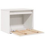 vidaXL Dulap de perete, alb, 45x30x35 cm, lemn masiv de pin