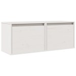 vidaXL Dulapuri de perete, 2 buc., alb, 45x30x35 cm, lemn masiv de pin