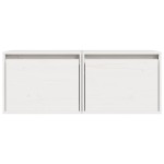 vidaXL Dulapuri de perete, 2 buc., alb, 45x30x35 cm, lemn masiv de pin