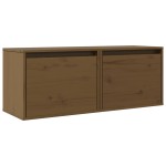 vidaXL Dulapuri de perete 2 buc. maro miere 45x30x35 cm lemn masiv pin
