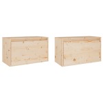 vidaXL Dulapuri de perete, 2 buc., 60x30x35 cm, lemn masiv de pin