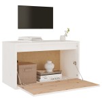 vidaXL Dulap de perete, alb, 60x30x35 cm, lemn masiv de pin vidaXL Dulap de perete, alb, 60x30x35 cm, lemn masiv de pin