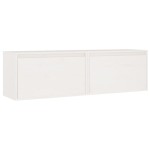 vidaXL Dulapuri de perete, 2 buc., alb, 60x30x35 cm, lemn masiv de pin