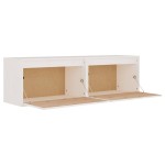 vidaXL Dulapuri de perete, 2 buc., alb, 60x30x35 cm, lemn masiv de pin