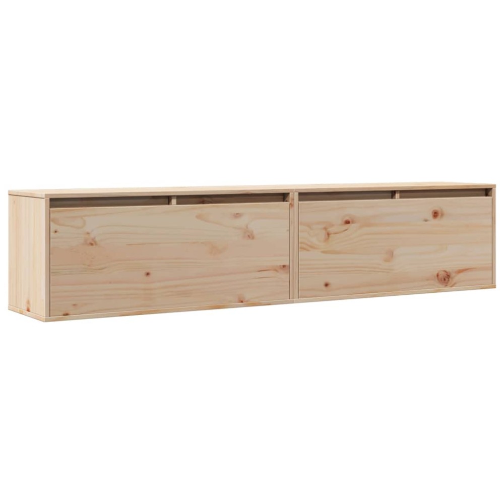 vidaXL Dulapuri de perete 2 buc. 80x30x35 cm, lemn masiv de pin