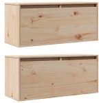 vidaXL Dulapuri de perete 2 buc. 80x30x35 cm, lemn masiv de pin