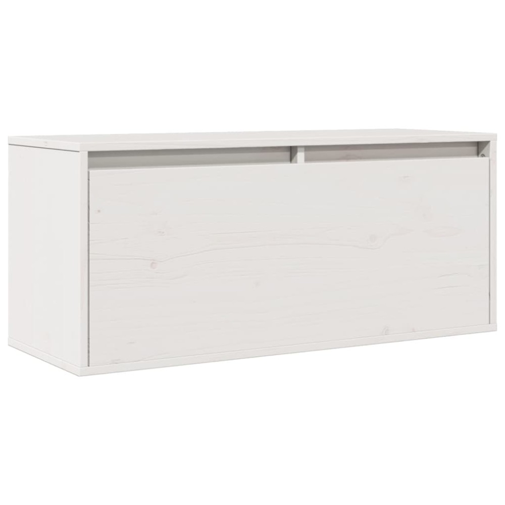 vidaXL Dulap de perete, alb, 80x30x35 cm, lemn masiv de pin
