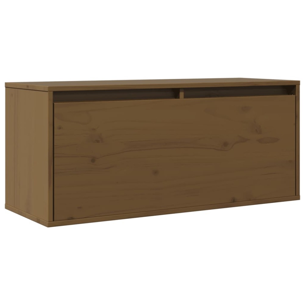 vidaXL Dulap de perete, maro miere, 80x30x35 cm, lemn masiv de pin