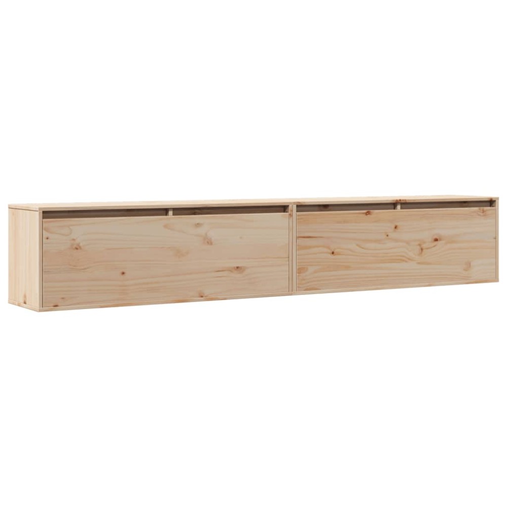 vidaXL Dulapuri de perete 2 buc.,100x30x35 cm, lemn masiv de pin
