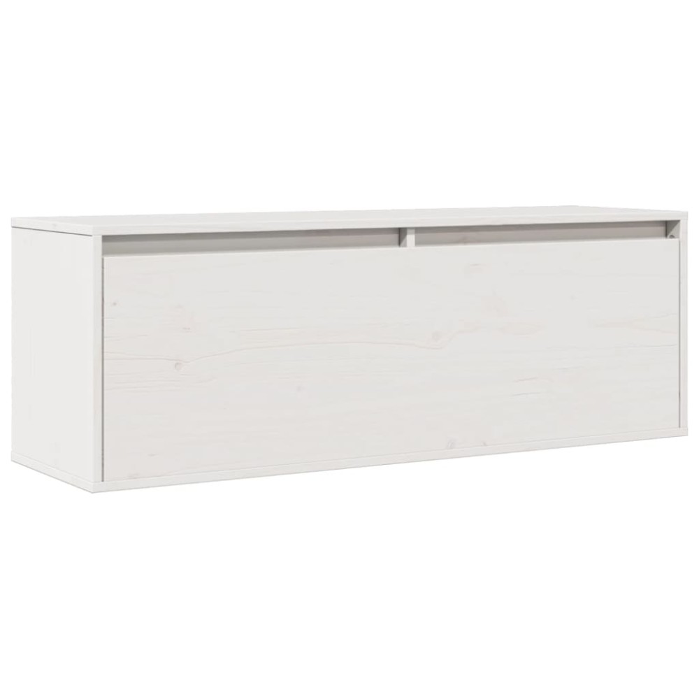 vidaXL Dulap de perete, alb, 100x30x35 cm, lemn masiv de pin