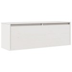 vidaXL Dulap de perete, alb, 100x30x35 cm, lemn masiv de pin vidaXL Dulap de perete, alb, 100x30x35 cm, lemn masiv de pin